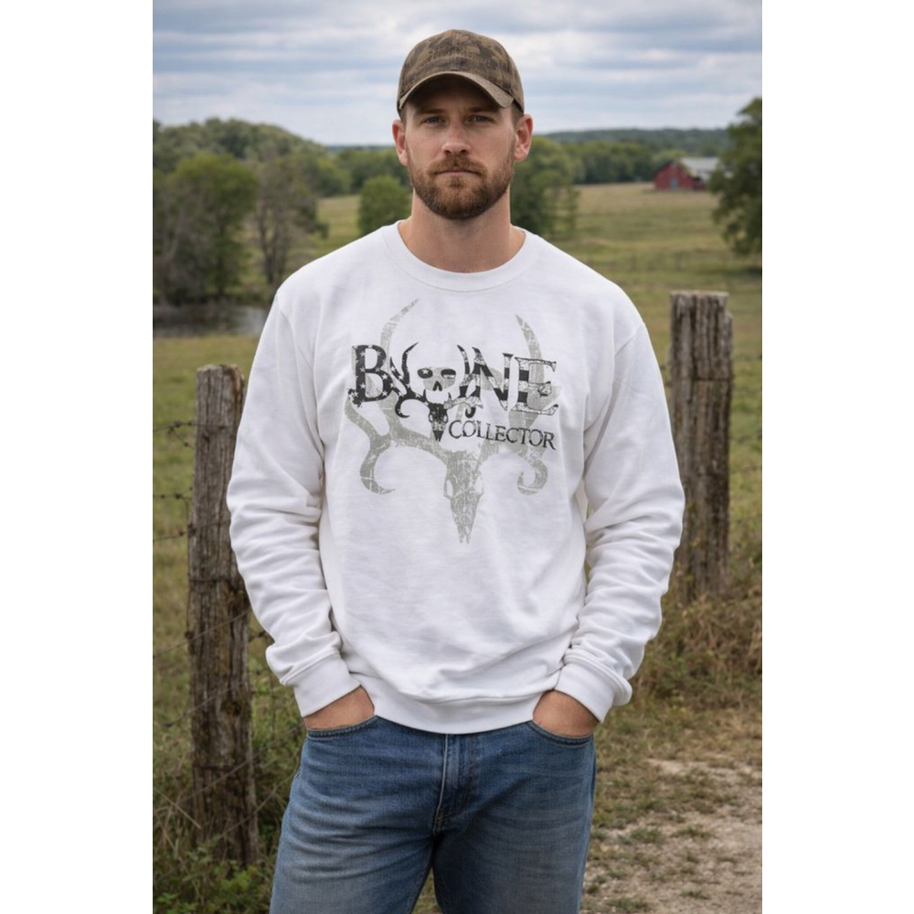Bone Collector White Gray Graphic Sweatshirt XXL